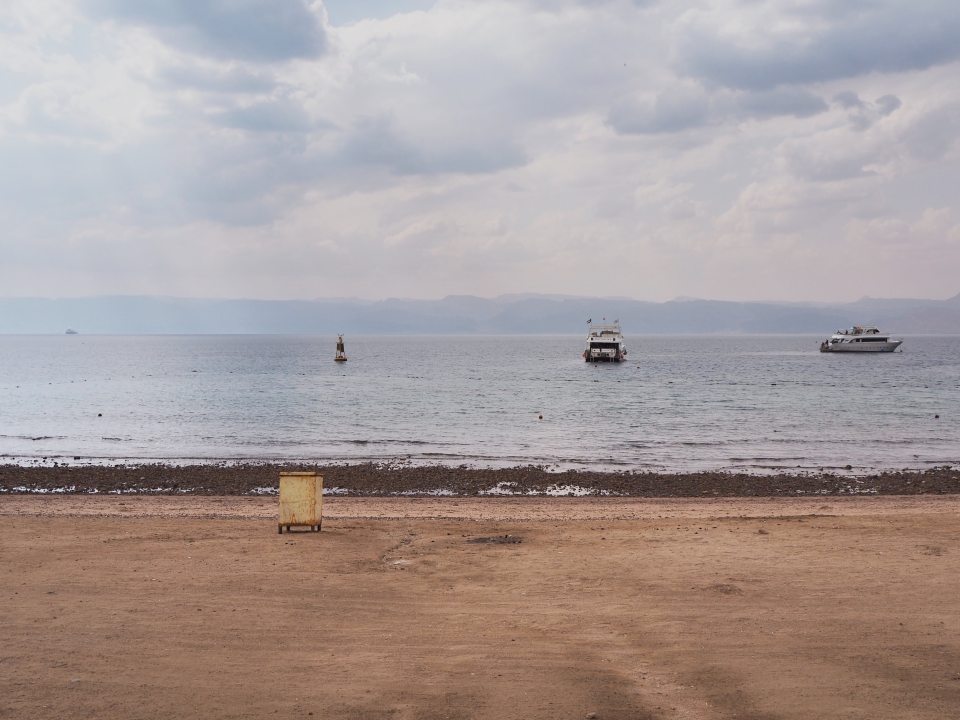 Plaża południowa nad Zatoką Akaba