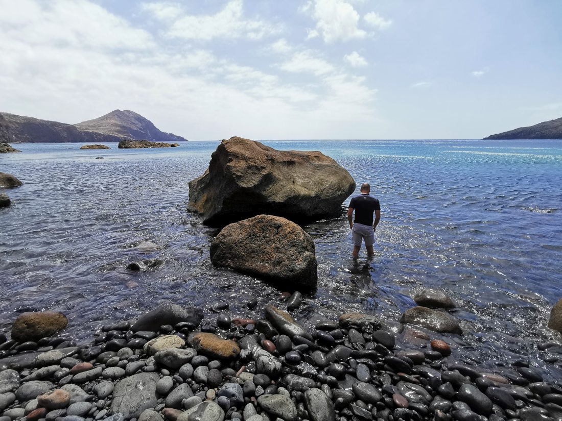 Praia São Lourenço - Zbyszek nie mógł sobie odmówić wejścia do wody